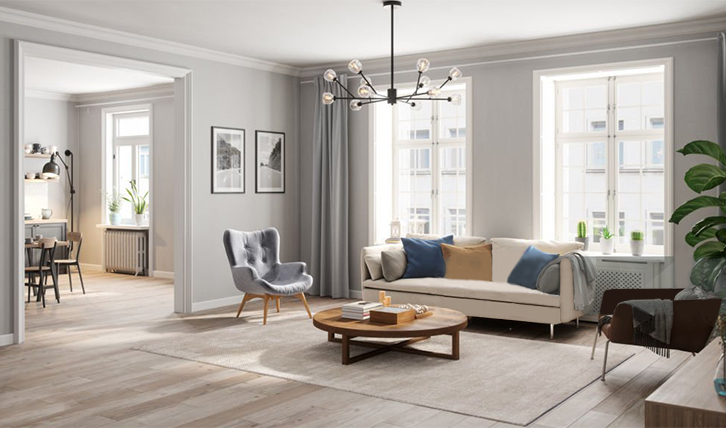 Living Room House Cleaning Service